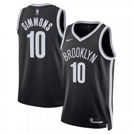 Dres Brooklyn Nets Ben Simmons 10 Nike 2022-23 Icon Edition Crno Swingman